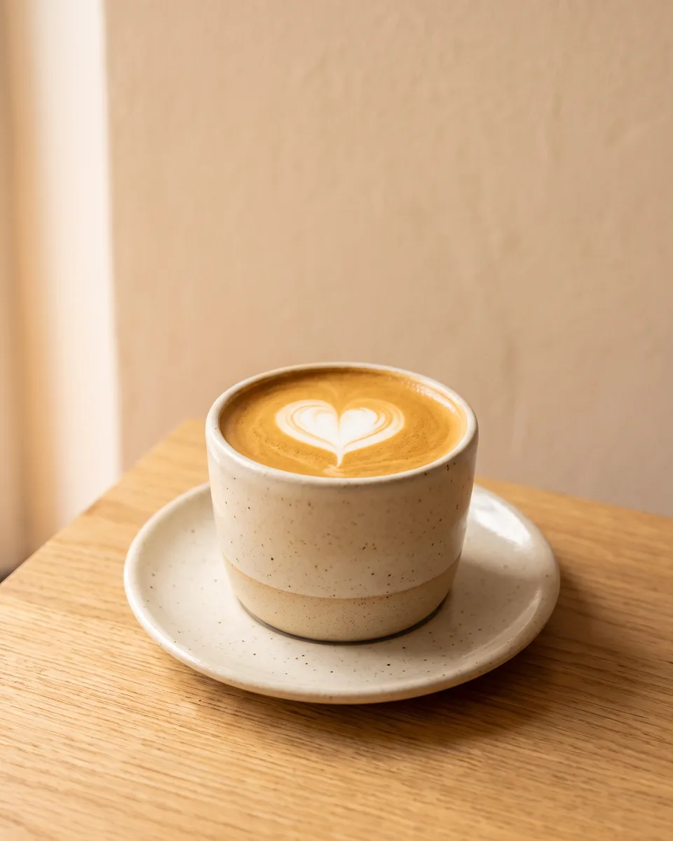 Flat White mit Latte Art