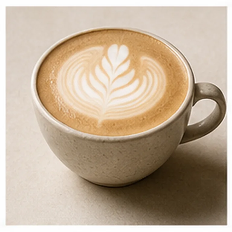 Caffe Latte in Keramiktasse