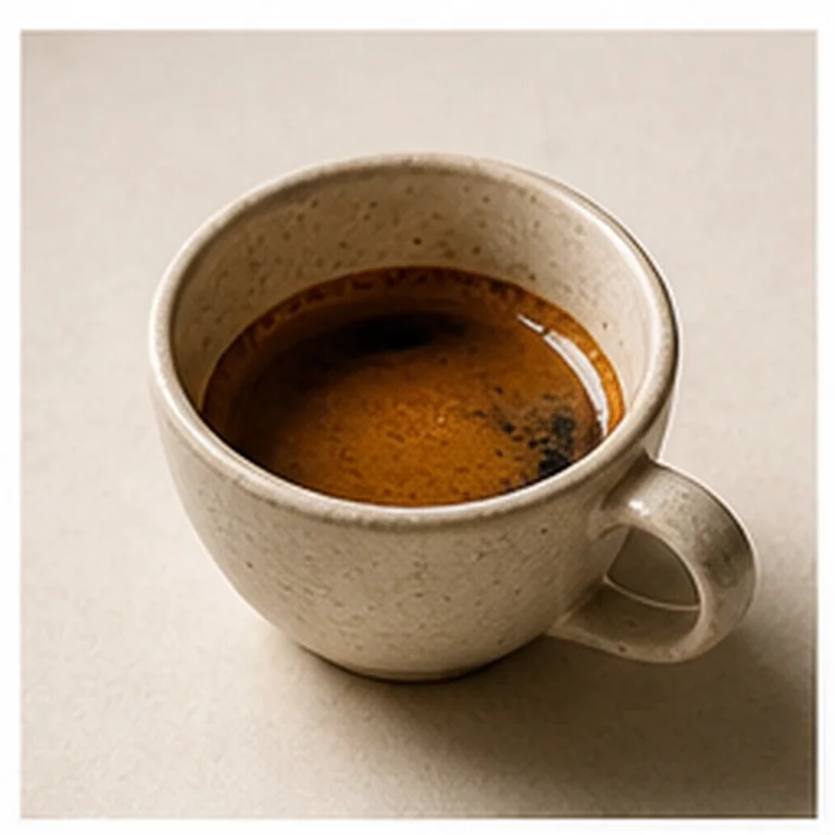 Doppelter Espresso in Keramiktasse