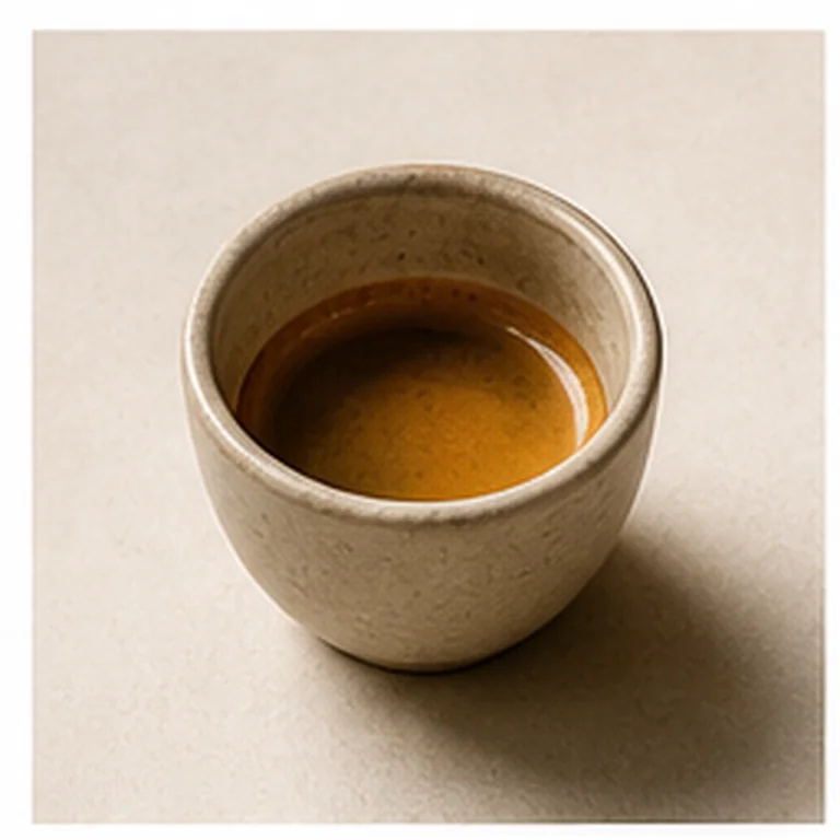 Espresso in kleiner Keramiktasse