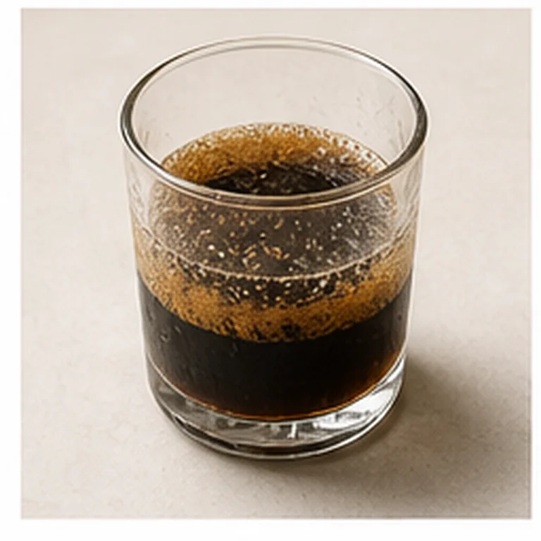 Sprudelnder Espresso im Glas
